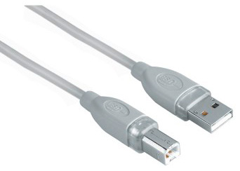 Кабель HAMA H-45021 USB 2.0 A-B (m-m) 1.8 м 1зв серый