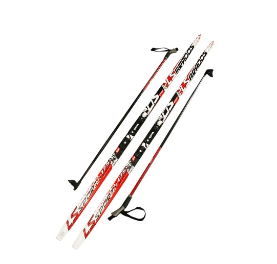 Комплект беговых лыж STC Brados LS Sport степ красный, 200